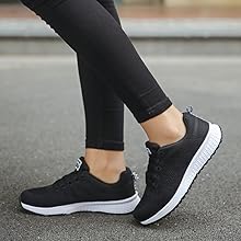 Zapatillas Deportivas para Mujer Transpirables Ligeras de Malla Sneakers Casual Calzado Zapatos Deportivas Cómodos y Ligeros Zapatillas para Camina Correr Gimnasio Atlético Tenis B3