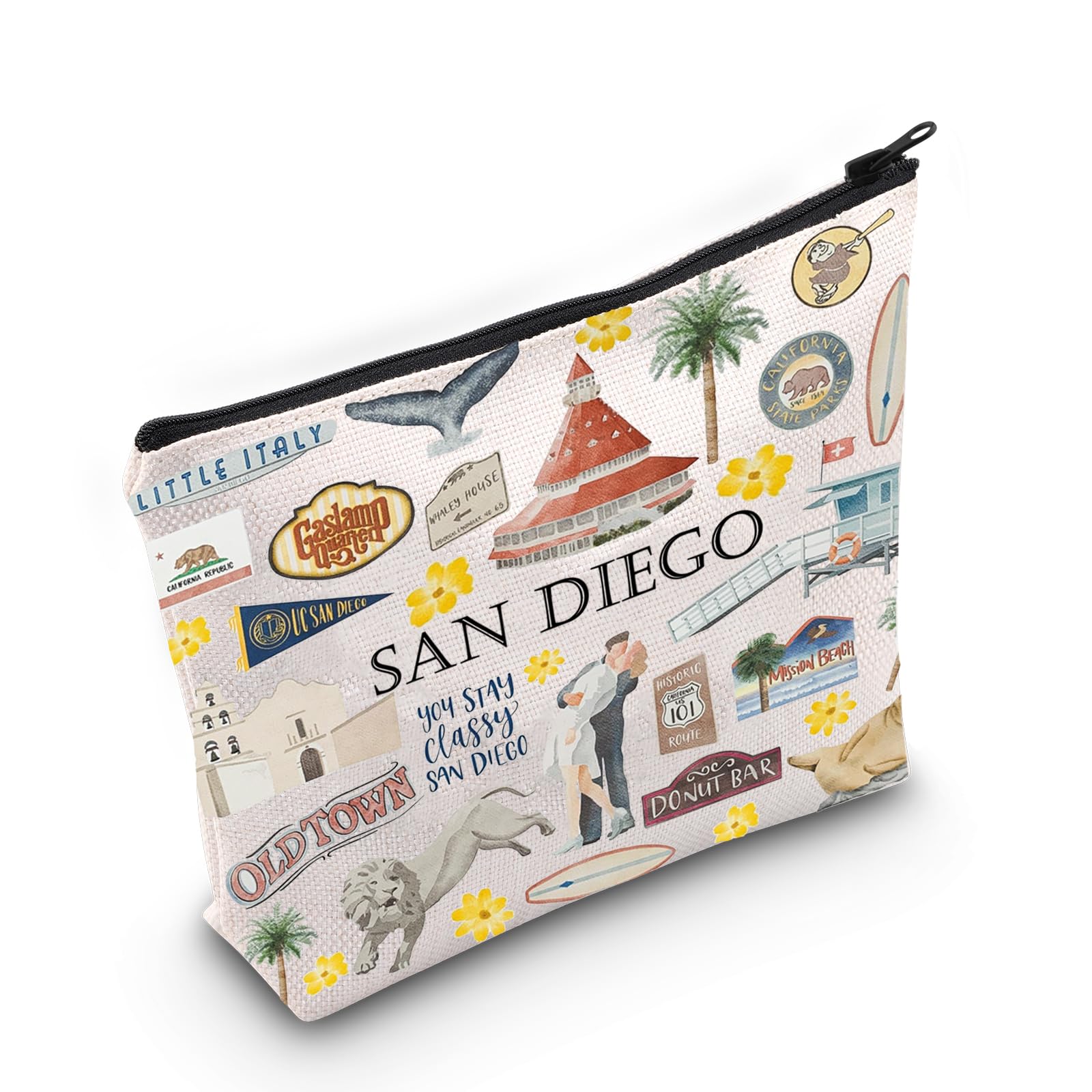 San Diego Cosmetic Makeup Bag Sa n Dieg o Travel Gift S an Die go Vacation Gi ft for Her Moving to San D iego Gi ft (San Diego)