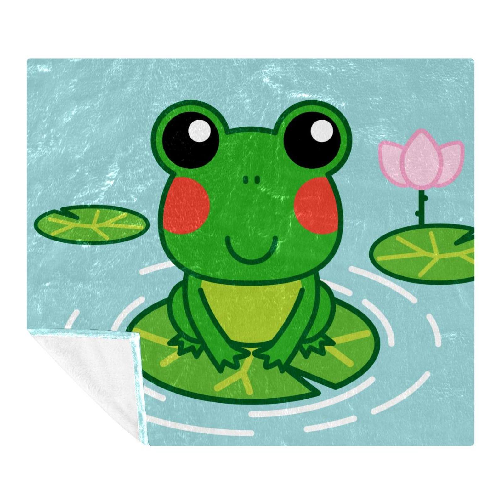 Couverture polaire grenouille pour lit de chambre et plaid décoratif canapé