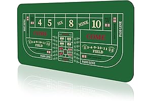 70" x 35" Portable Professional Casino Craps Tabletop Layout Mat