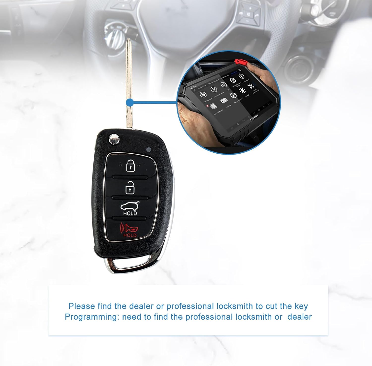 Car Key Remote Control 433Mhz Replacement for 2016-2019 Hyundai Tucson TQ8-RKE-4F25 (2)