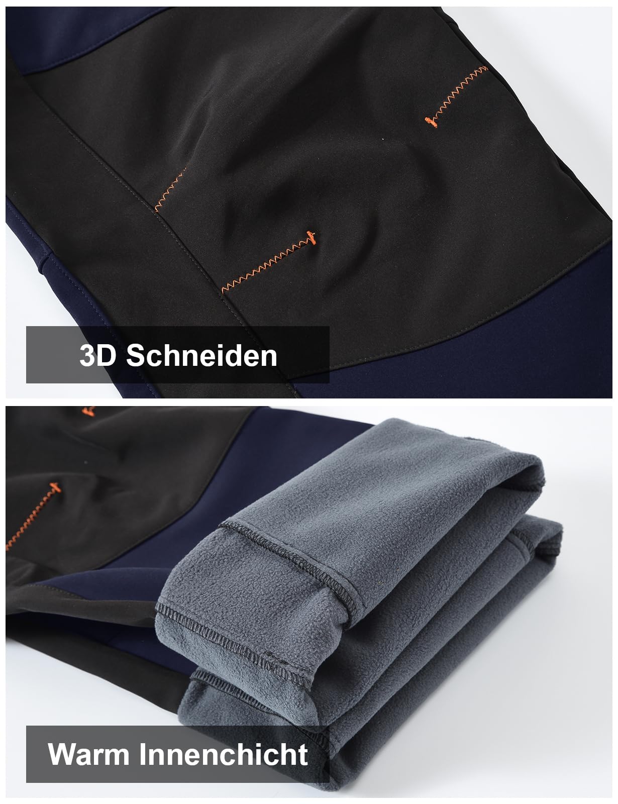 Rdruko Pantalones de esquí para hombre, impermeables, para invierno, softshell, resistentes al viento, cálidos, de invierno, térmicos, forrados, pantalones de snowboard, pantalones de trekking con