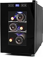 Vista 11 de BLACK+DECKER Enfriador de vino 8 botellas, refrigerador de vino termoeléctrico con espejo frontal, refrigerador de vino independiente y pantalla