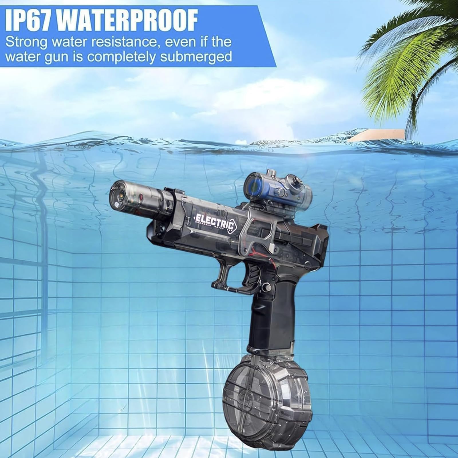 Pistolet à Eau électrique Rechargeable USB | Portée 10 M, Réservoir 650 Ml, 2 Modes De Tir | Pour Enfants Et Adultes - 6