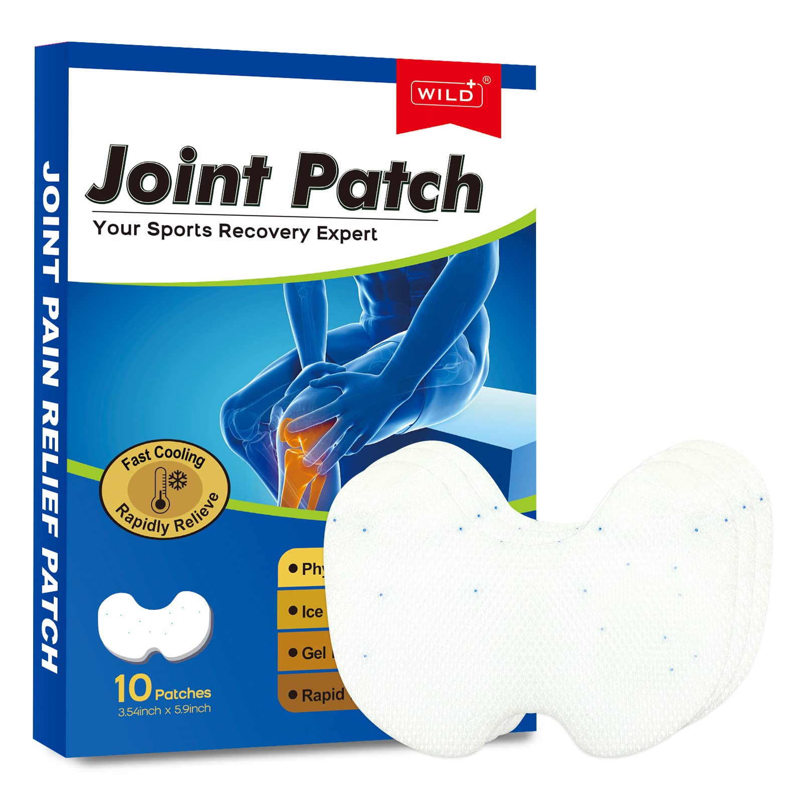 Buy WILD+ Cold Gel Patch Large, Cooling Patch for Sports Injuries, Ice