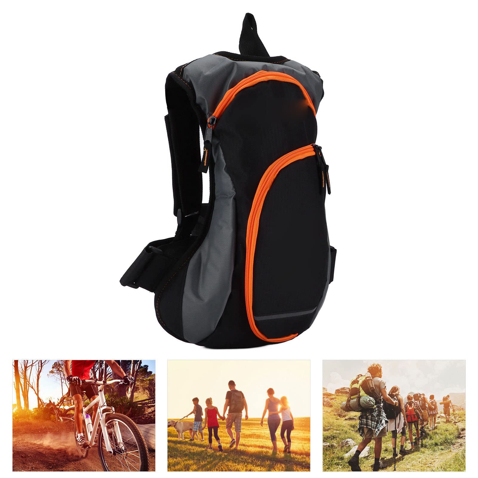 Motorcycle Backpacks Oxford Cloth Outdoor Component Riding Knapsack Motorbike Shoulder Bag (C Orange)