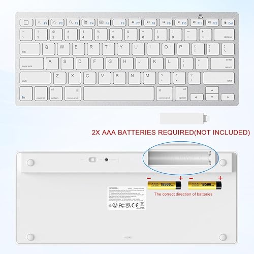 Miniatura 5 de Omoton. - Teclado Bluetooth ultra delgado, compatible con iPad Pro 1112.9 2018, nueva iPad de 9.7 pulgadas, iPad Air, iPad Mini, iPhone y otros