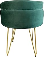 Vista 18 de Noori Rug Lux Collection Modern Liam - Otomana redonda de piel sintética rosa, 14 x 14 x 17 pulgadas, para sala de estar, dormitorio, habitación