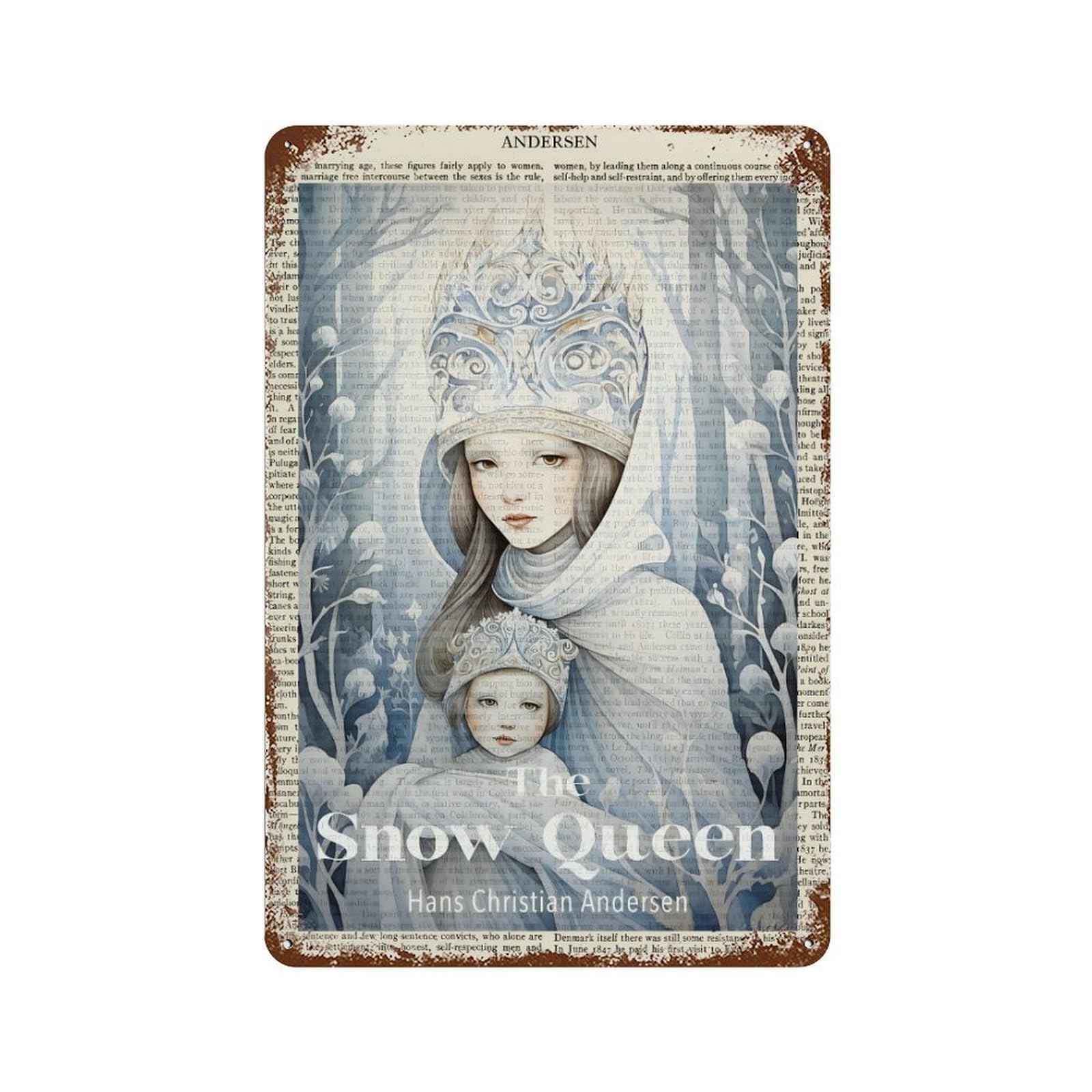 xiaoxiaoshen Hans Christian Andersen The Snow Queen Wall Decor Art Metal Tin Poster Modern Home Decor Art Home Bar Shop Decorations Vintage Sign 30x20cm