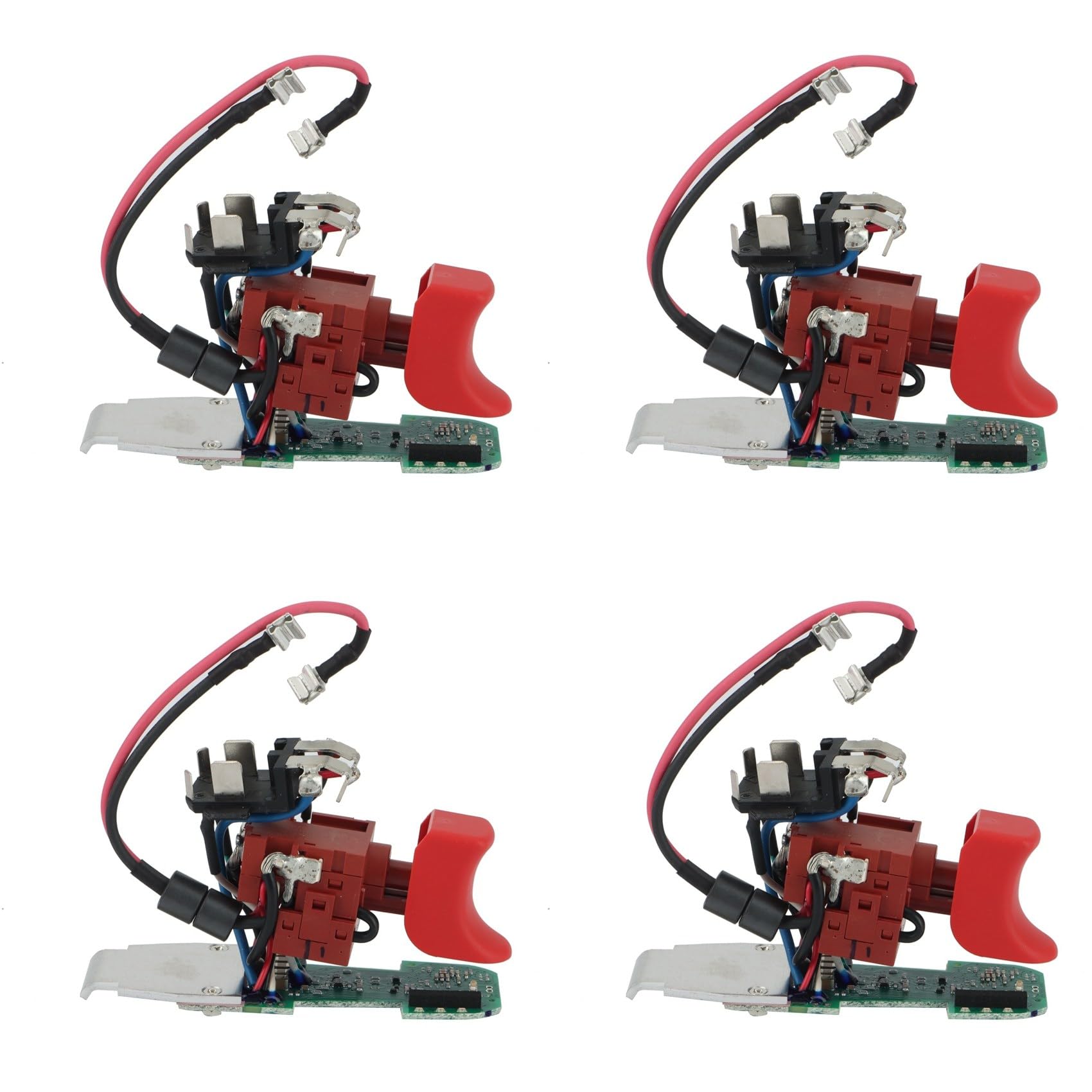 Jnchdghwa Red & Black 4X Switch Trigger 16072335Dk For Gsr10.8-2-Li Gsr12-2-Li Gsb10.8-2-Li Gsr 10.8-2-Li 12-2-Li Drill Driver