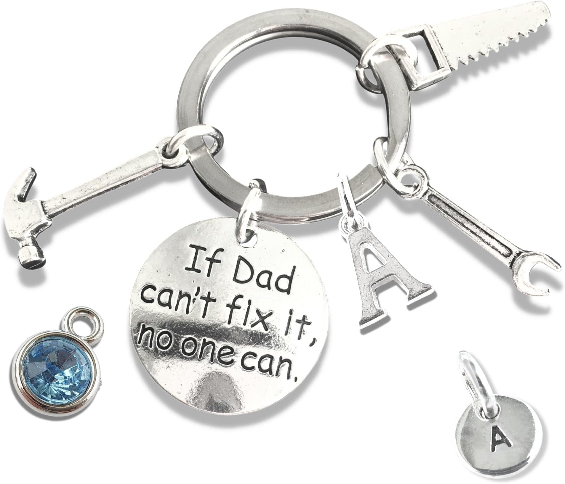 Key ring for Dad, Gift for Dad, Handyman key ring, If Dad Can't Fix It, No One Can