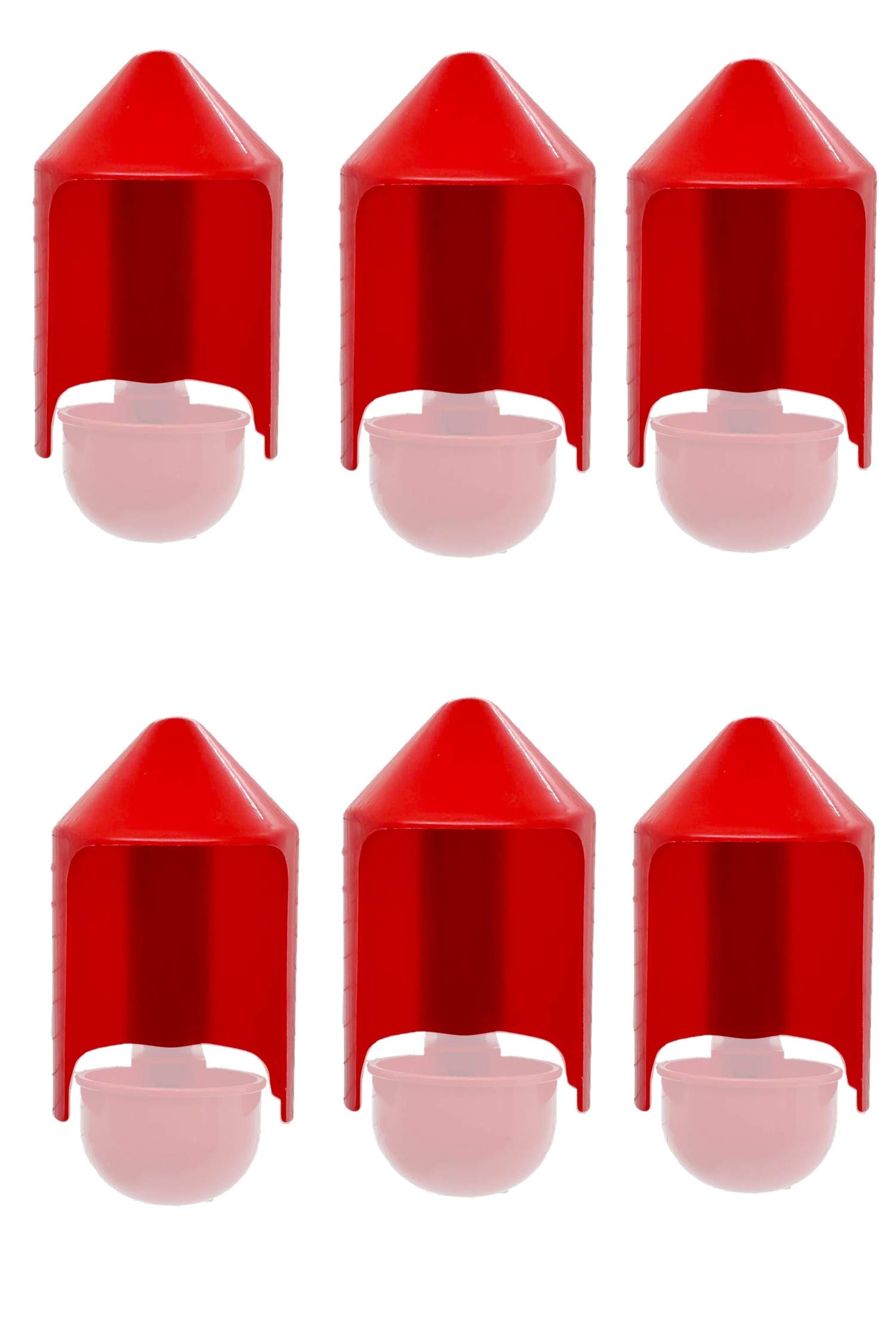 RentACoop Anti-Dirt Chicken Water Cup Covers - Compatible with Any RentACoop DIY Cups and Waterers - 6 Pack