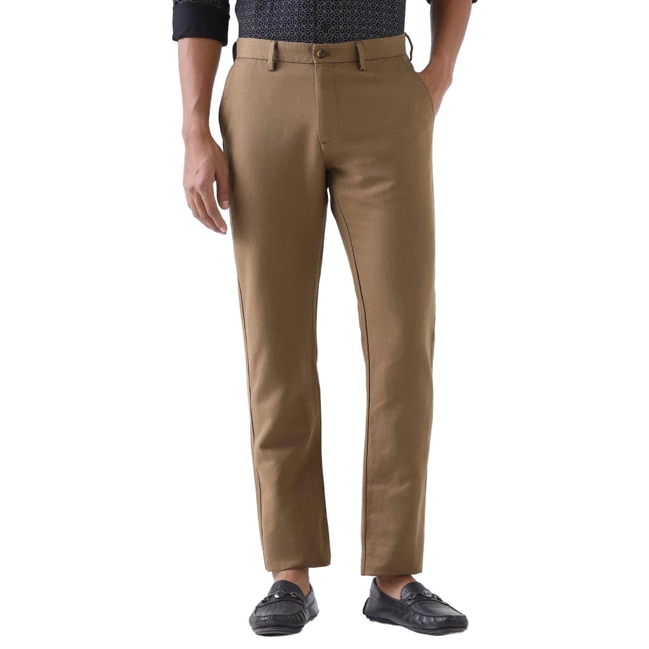 blackberrys Men's Cotton- Solid Slim Fit Comfort Formal Trousers-picture-17