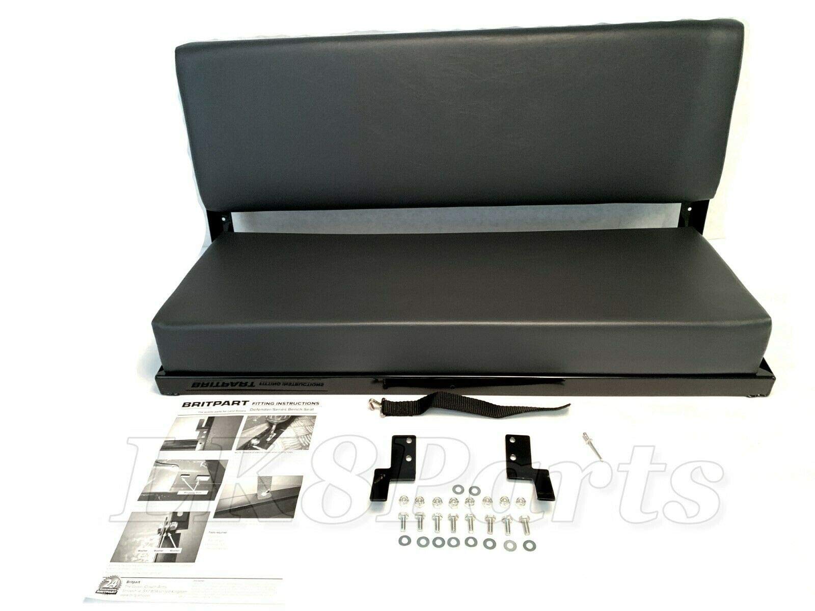 Series 88" SWB Defender 90 Grey Vinyl Rear Bench Seat 320737LCS New