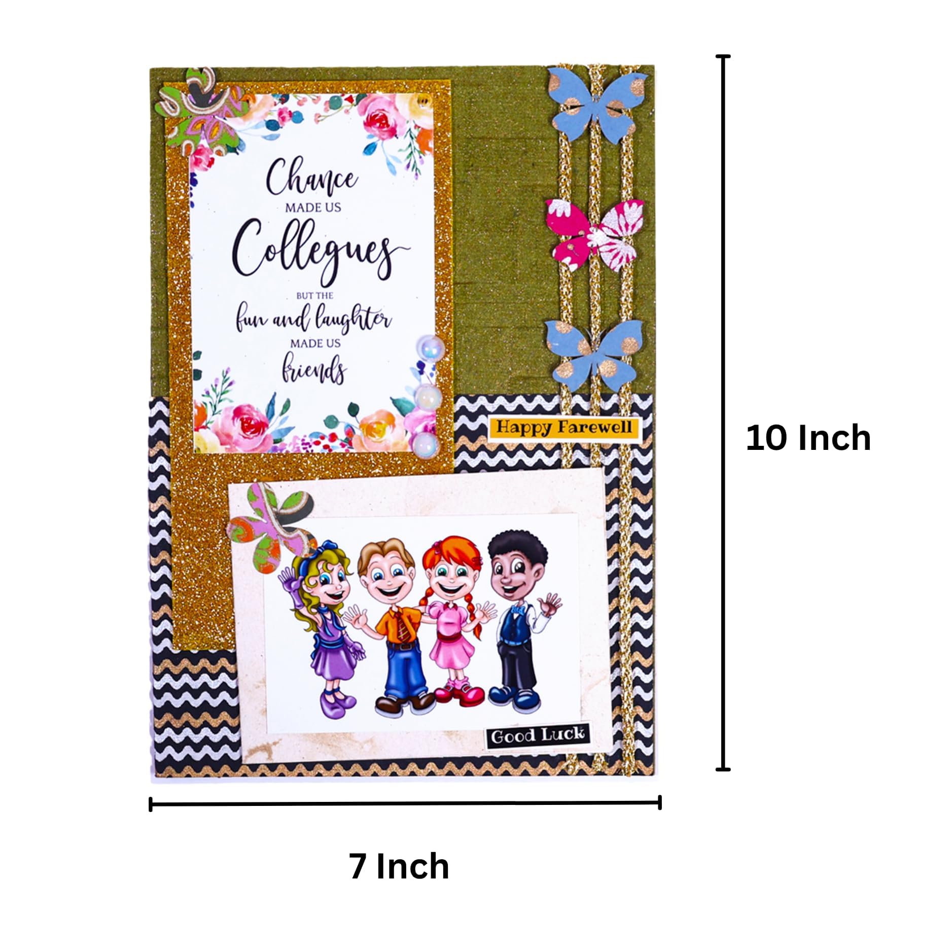 Handmade Farewell Card with Photo Inserts -5 Handmade Farewell Card with Photo Inserts -5