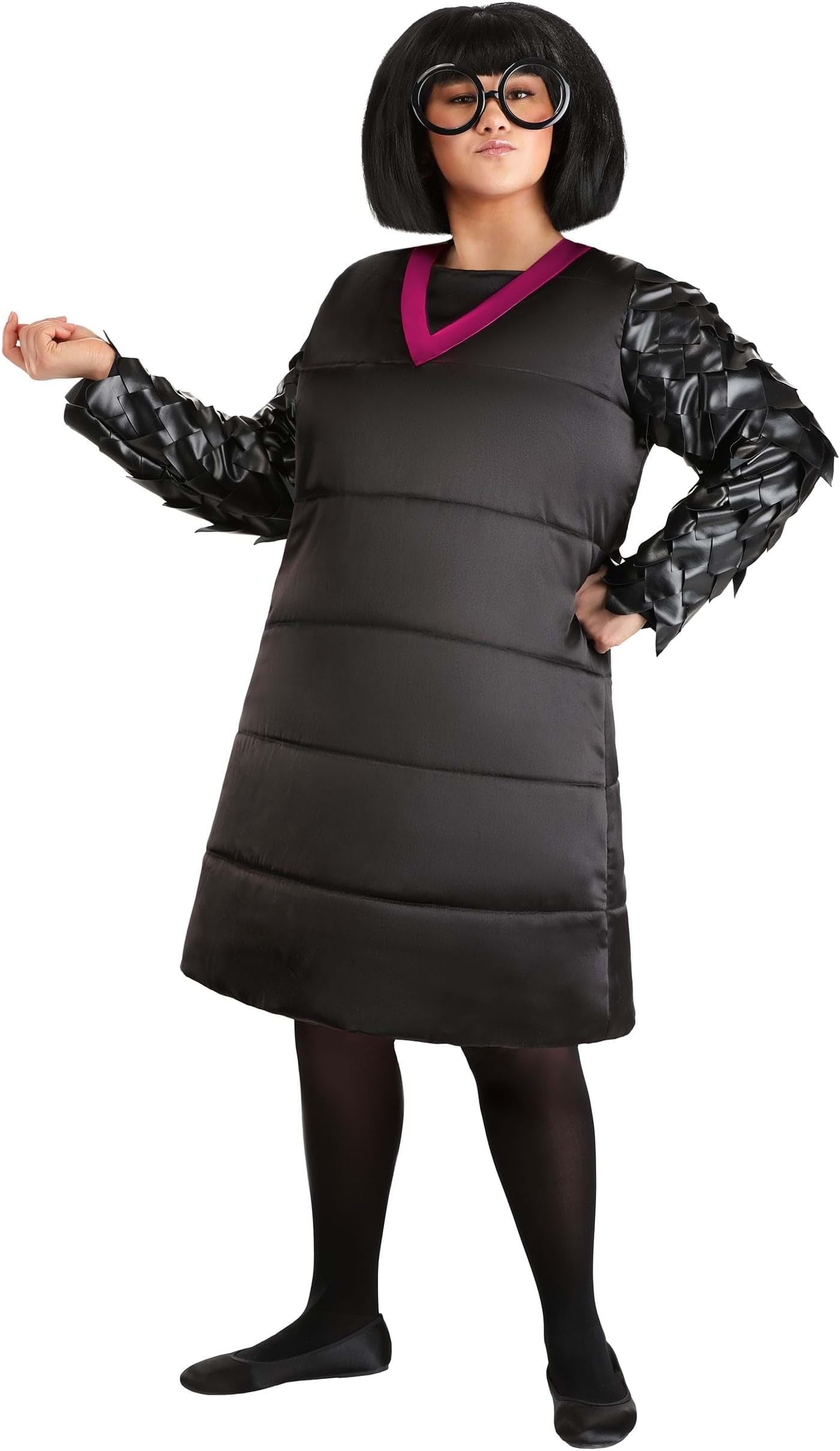 Plus Size Edna Mode Costume - Disney and Pixar The Incredibles Edna Costume, Classic Black Dress