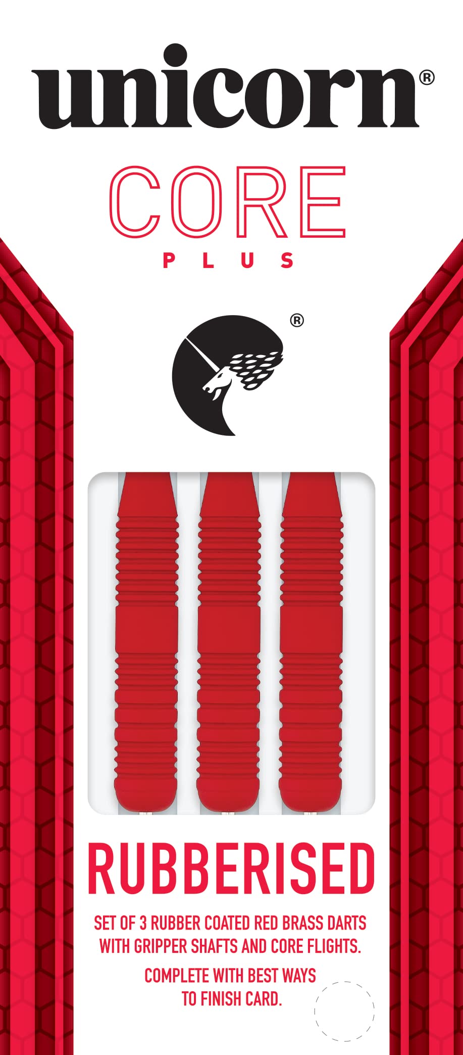 Unicorn Steel Tip Darts Set, Red, 21 g - Image 4
