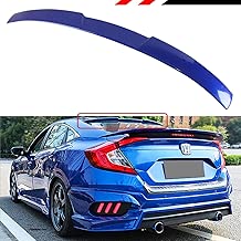 Cuztom Tuning Fits for 2016-2019 10TH Gen Honda Civic X 4 Door Sedan Glossy Blue Rear Window Roof Spoiler - coolthings.us