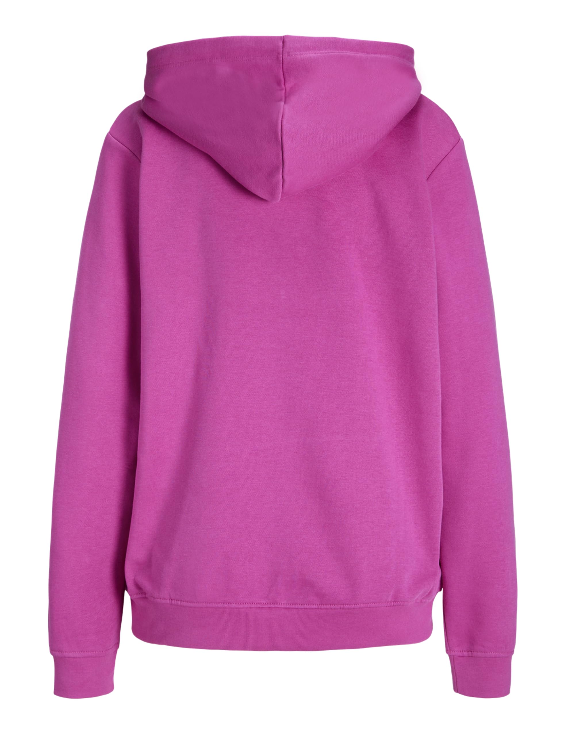 Jack & Jones Jxabbie RLX Ls Every Hood SWT Noos, fuksja czerwony/nadruk: karminowa róża Jjxx Logo, S