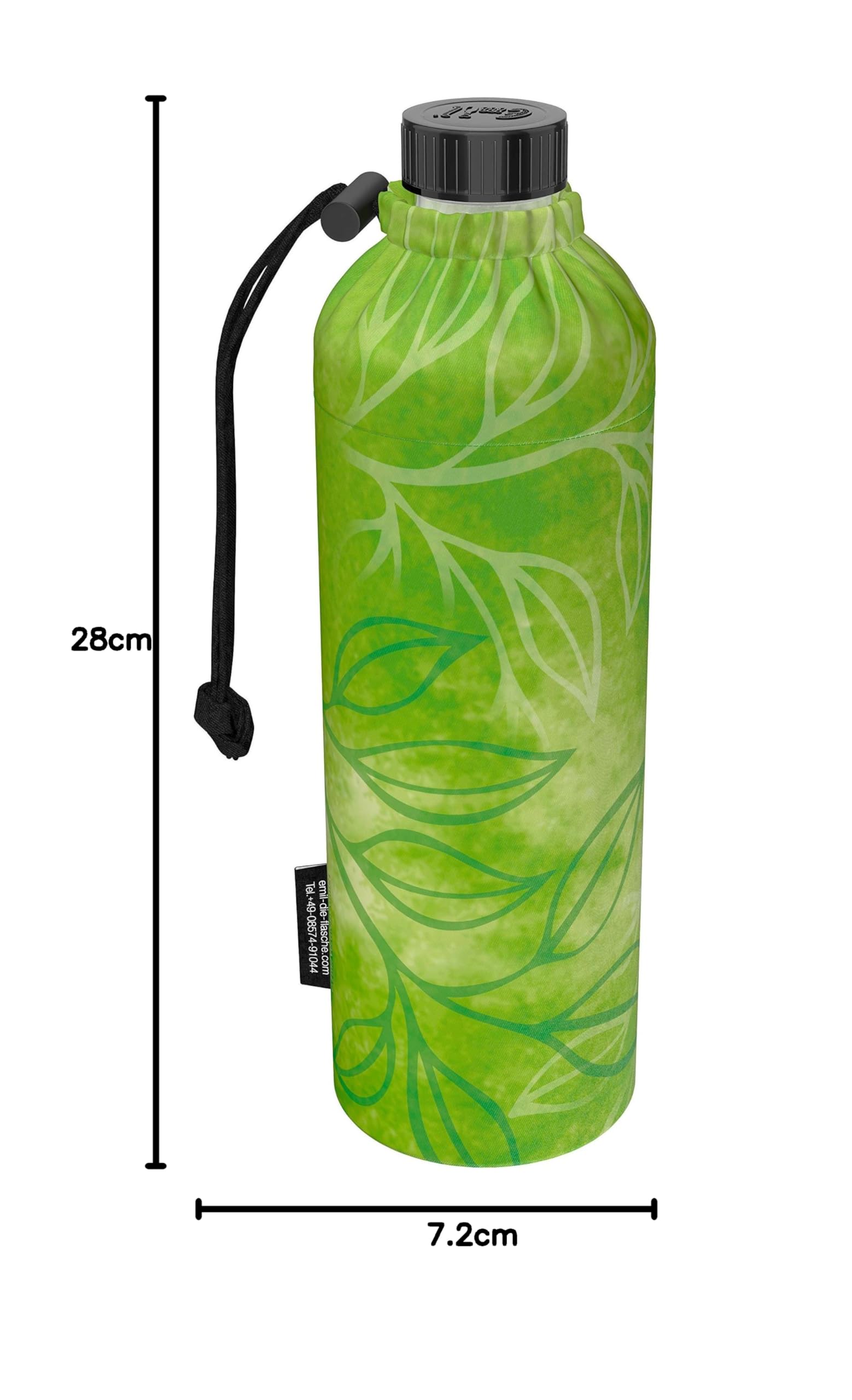 Emil Trinkflasche aus Glas für Mädchen & Jungen isolierte Glasflasche für Schule, Freizeit, Sport: Kinder & Eltern Spirit 0,75l (Weithals)