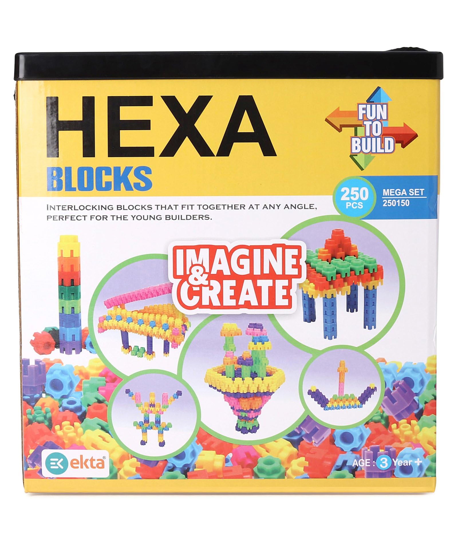 See full amazon price history chart for EKTA Hexa Blocks Mega Set, 250 Pieces Small Size Building Blocks with Wheel for Kids EKTA Hexa Blocks Mega Set, 250 Pieces Small Size Building Blocks with Wheel for Kids (B0D1R65NR4) Amazon Price History, Amazon Price Tracker