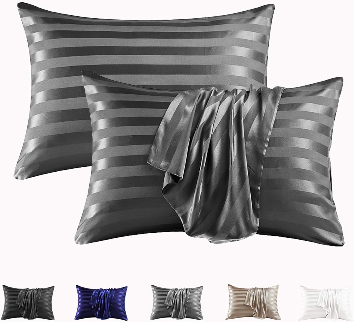 MR&HM Satin Pillowcase for Hair and Skin, Silk Satin