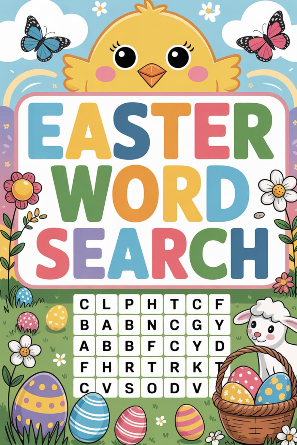 Easter Basket Stuffers: Activity Book With 80 Word Search Grids for Kids Age 8-13