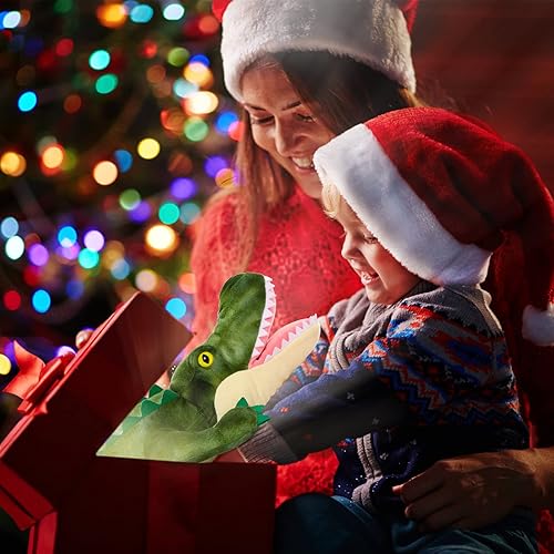 Vista 173 de MorisMos - Animales de peluche de lagarto, mamá camaleón gigante de 27 pulgadas con 4 lagartos bebés, juguetes para niños y niñas, mamá iguana