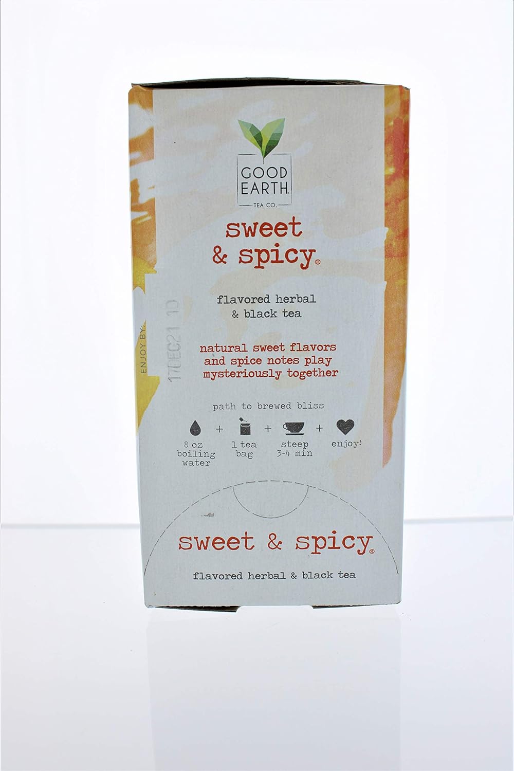 Good Earth Sweet & Spicy Herbal & Black Tea, 18 Count Tea Bags (Pack of 6)