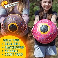 Vista 8 de SCS Direct Gaga Ball - Pelotas para patio de recreo (8.5 pulgadas) con bomba de aire, paquete de goma duradera para recreo, dodgeball, kickball