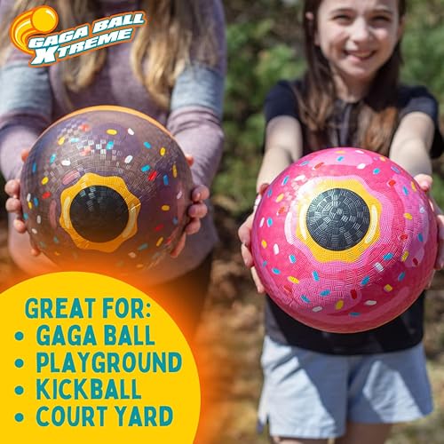 Miniatura 7 de SCS Direct Gaga Ball - Pelotas para patio de recreo (8.5 pulgadas) con bomba de aire, paquete de goma duradera para recreo, dodgeball, kickball,