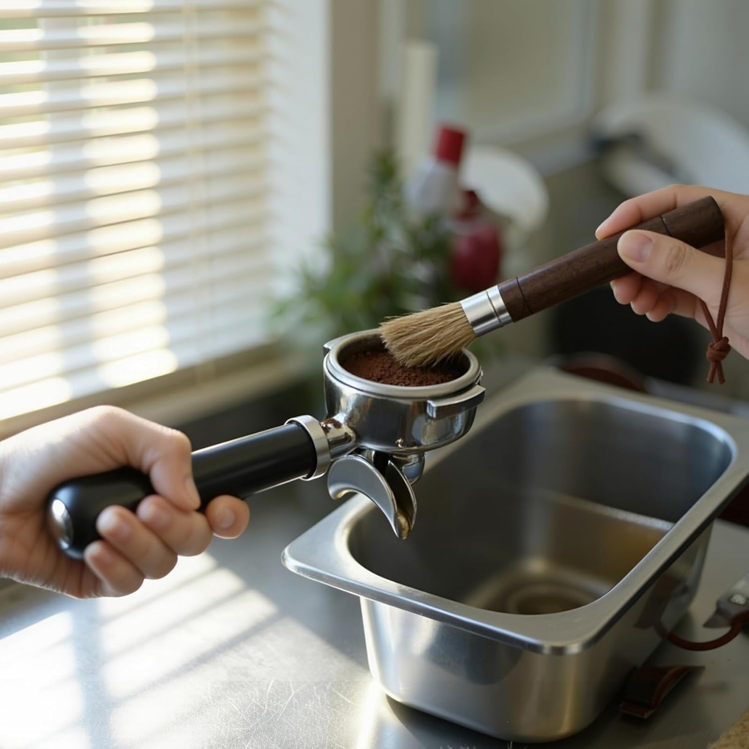 Silicone Coffee Mat Set for Counter, 24 x 16 Inch Coffee Mat with Drying Mat, Coasters and Cleaning Tools