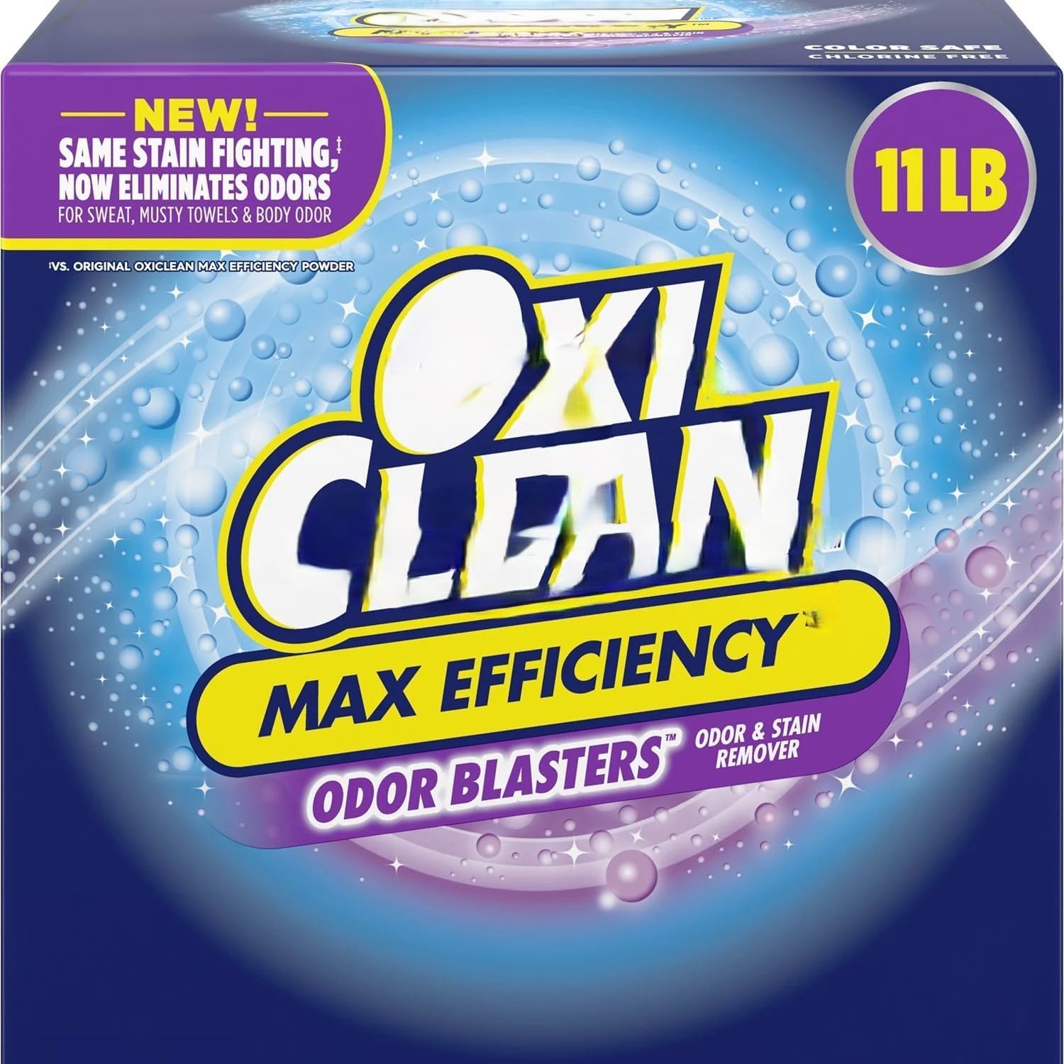 (2) Oxii-Clen Max Efficiency Odor Blasters Laundry Stain Remover Powder, 11 lb (BID IS PER ITEM, LOT IS FOR 2 OXI CLEANS TOTAL.)