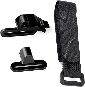 LSG Tall Battery Holder Mount Hold Down for Tra-xxas 1/16 Mini Maxx XRT Monster Truck Alloy Battery Mounting Plate with Strap Tie RC Car Upgrade Parts Black