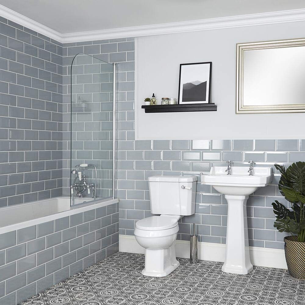 Milano Richmond Single Ended Bath Close Coupled Toilet Full Pedestal Bathroom Basin Sink
