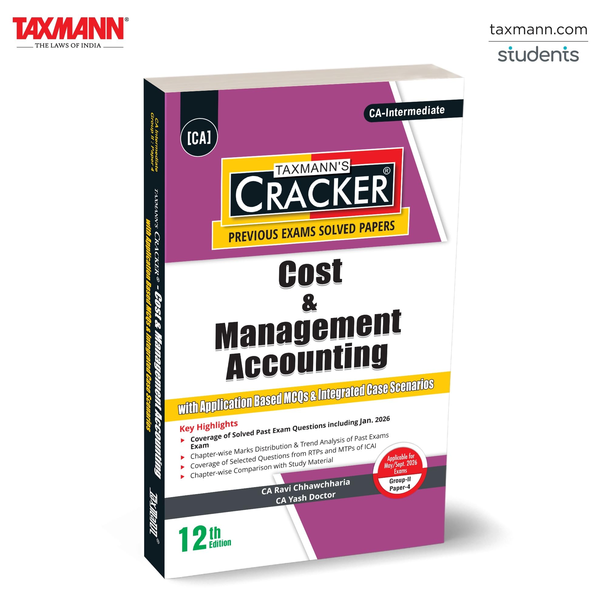 Buy Taxmann's CRACKER for Cost & Management Accounting (Paper 4
