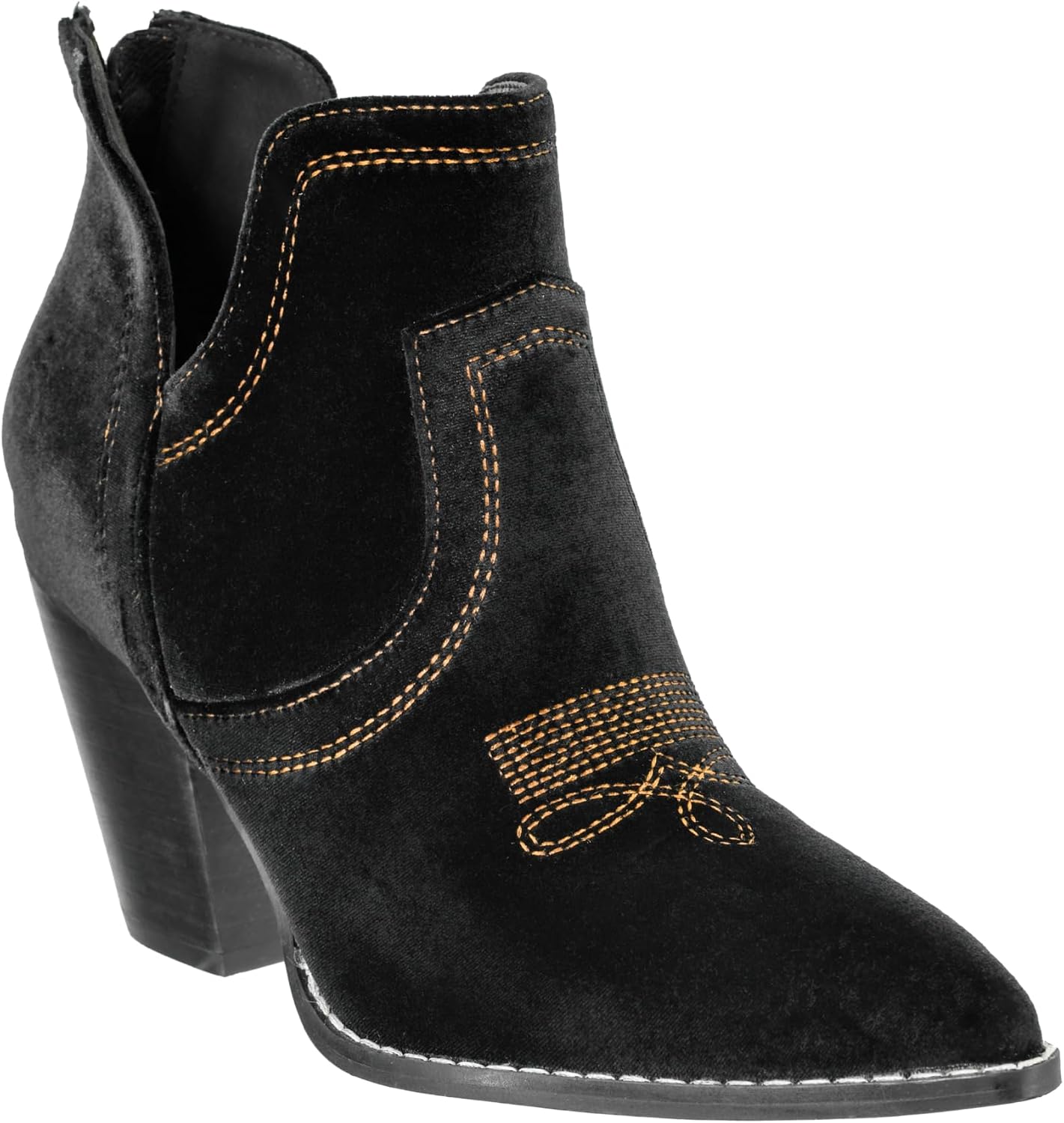 Corkys Footwear Hey Girl Womens Smoke Show Booties - Featuring a 3.5-Inch Stacked Heel, A Back Zipper, Corkys Soft EVA Insoles For All-Day Wear and Comfort