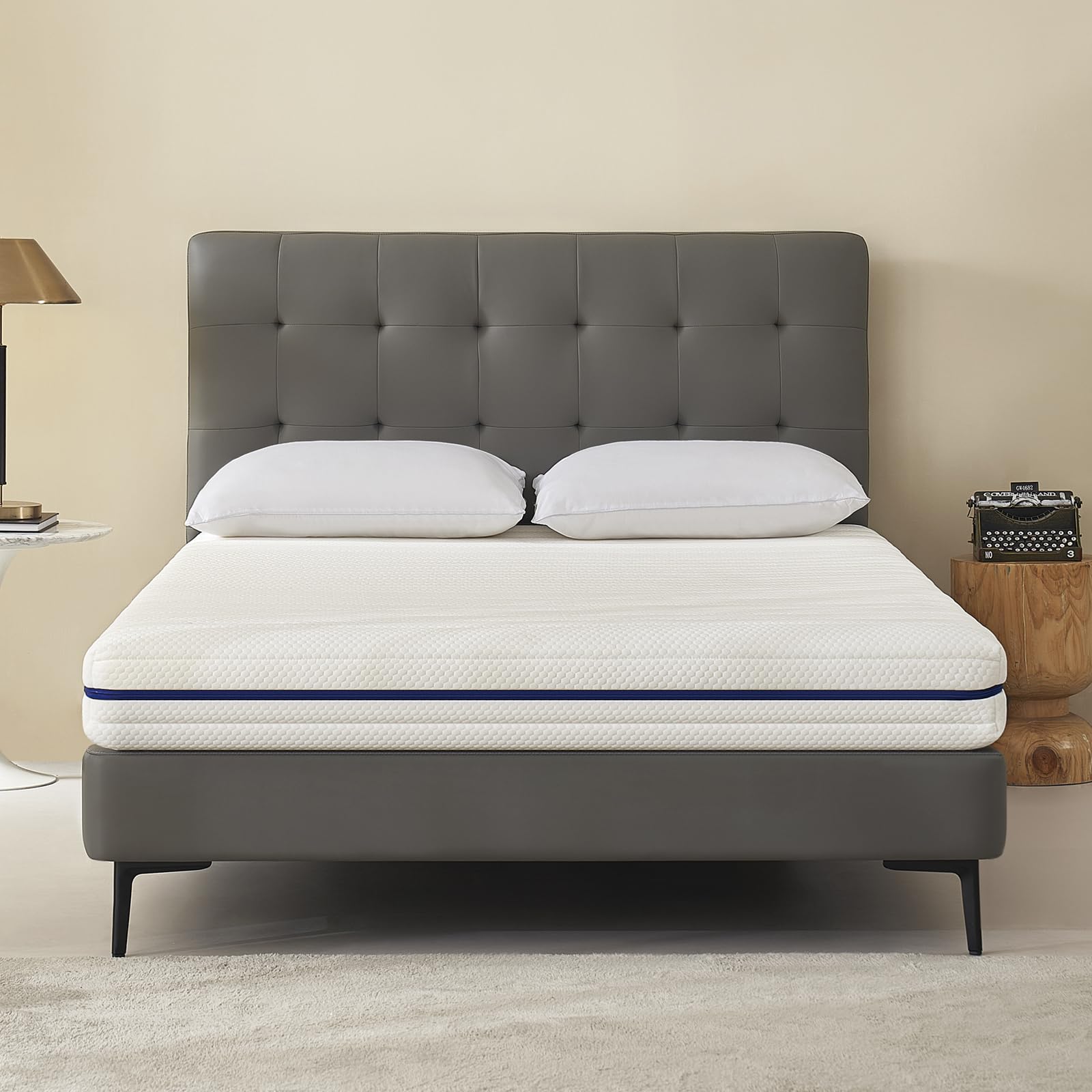 Colchón de Espuma fría de 7 Zonas, 140 x 200 cm, Grado de dureza H3, colchón Enrollable de Espuma de Doble Cara de 16 cm, Funda Transpirable Lavable | Diferentes tamaños