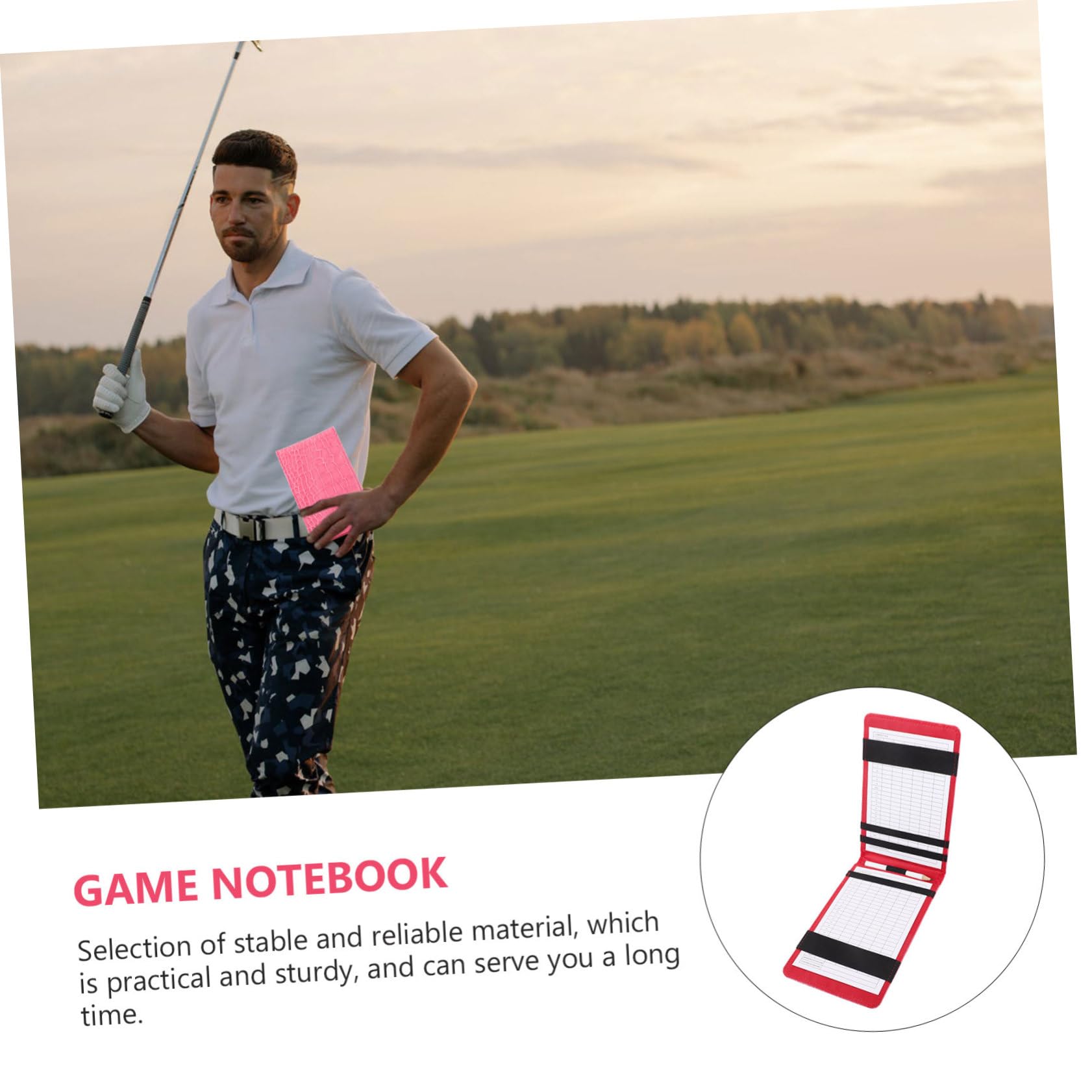 BESPORTBLE Golf Scorebook Compact Protective Notebook for Score Scorecards Lightweight Design for Easy Carrying Present