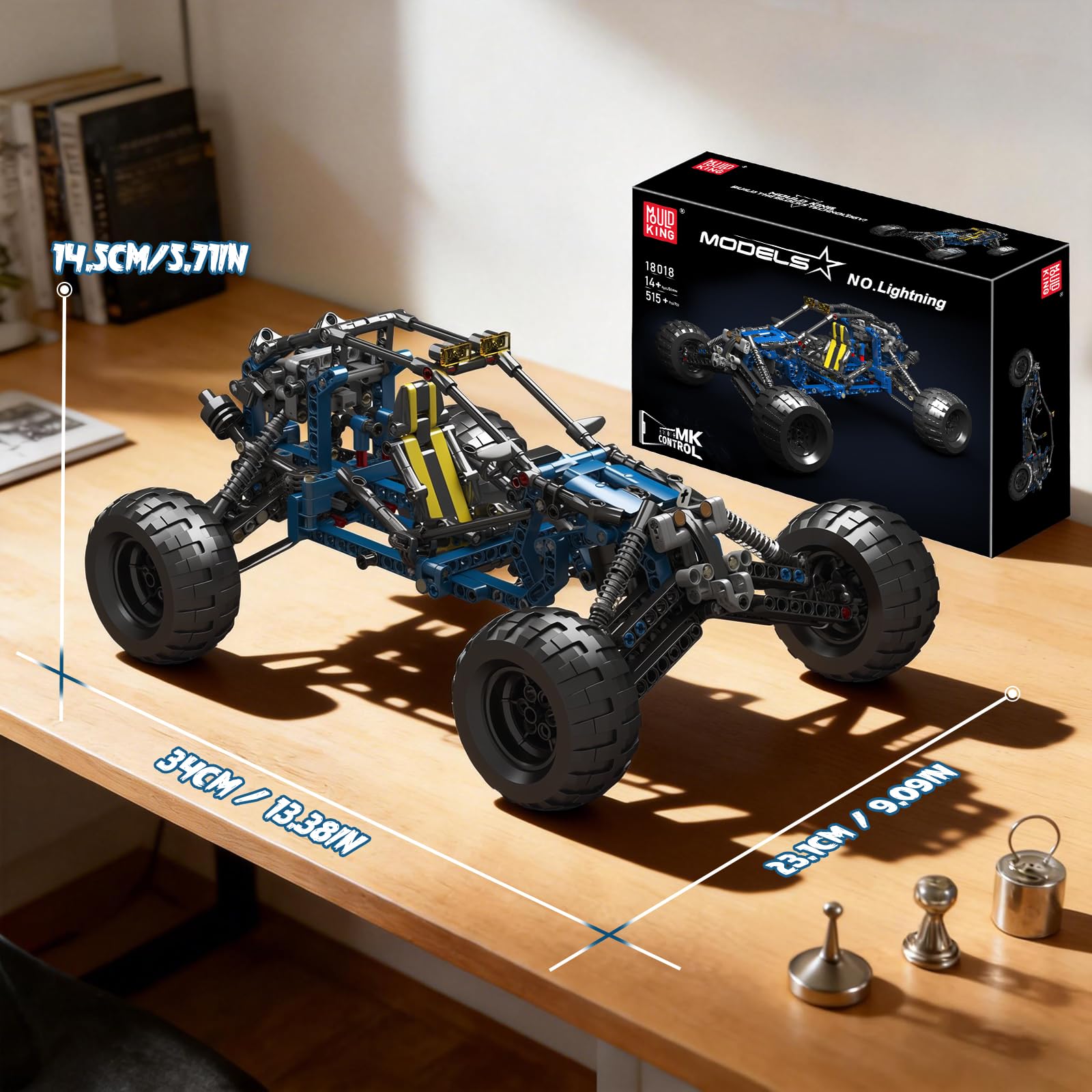 Véhicule Tout-Terrain Télécommandé Mould King 18002 - 1890 Pièces, 5 Moteurs, Appli + Télécommande 2,4 GHz