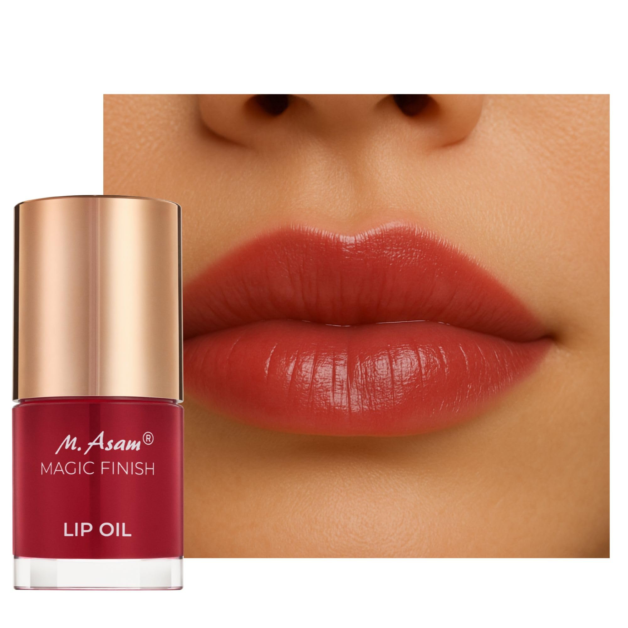 M. Asam MAGIC FINISH Lip Oil Cherry Juice (6ml) – Lippenöl Für Gepflegte, Glänzende Lippen, Spendet Feuchtigkeit & Volumen, Leichte Textur Mit Glanz-Finish & Hyaluron, Vegane Lippenpflege
