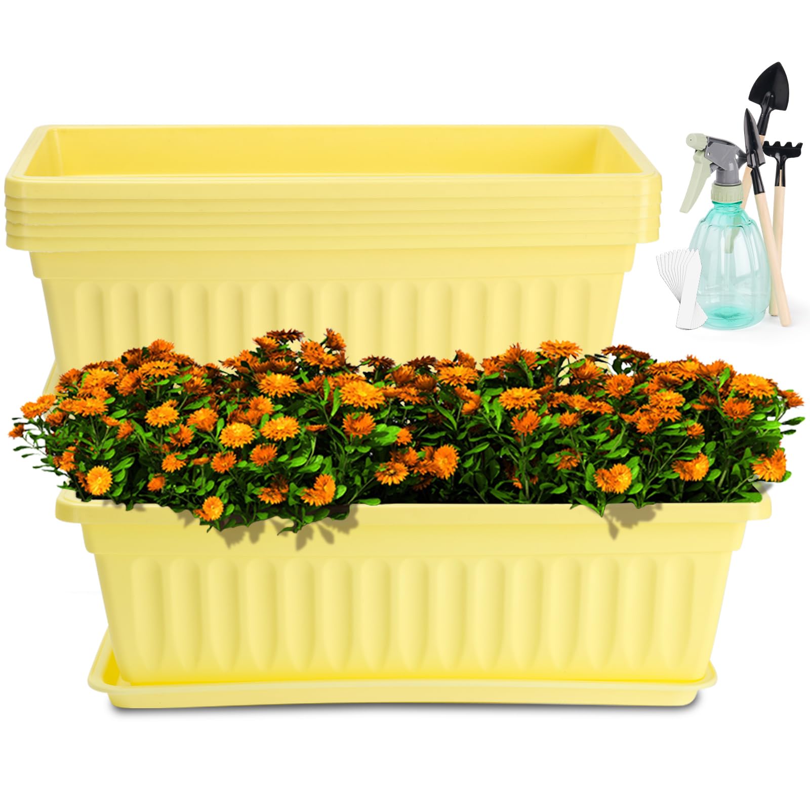 HOXHA 6 Pcs 17in Window Box Planter