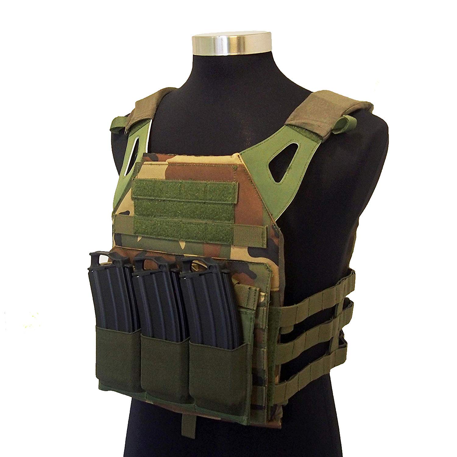 MOLLE Elastic Triple Magazine Pouch (Black)