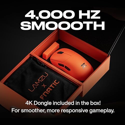 Miniatura 3 de Fnatic Lamzu Thorn Wireless Pro Gaming Mouse 4K Edición Especial, Sensor Pixart 3395, Epically Light 1.83 oz, 80h Duración de la batería,
