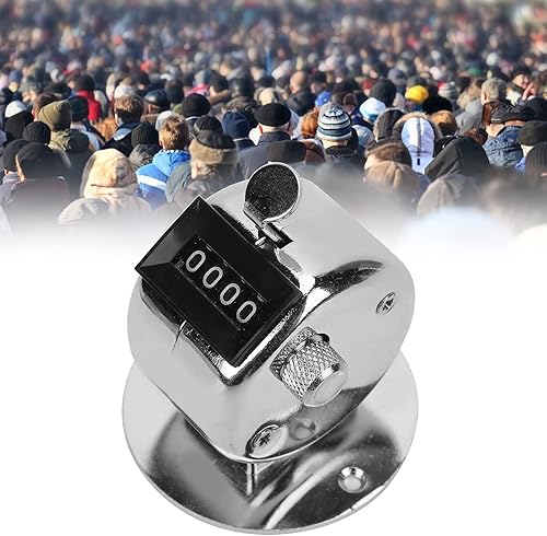 Miniatura 2 de Contador de cuentos de mano, contador de cuentos de metal, perilla de base de clicker de acero inoxidable con botones, herramienta de conteo manual