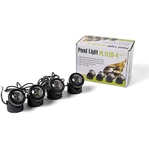 Jebao Underwater Fountain Pond Submersible LED Light with Photocell Sensor, Set of 4