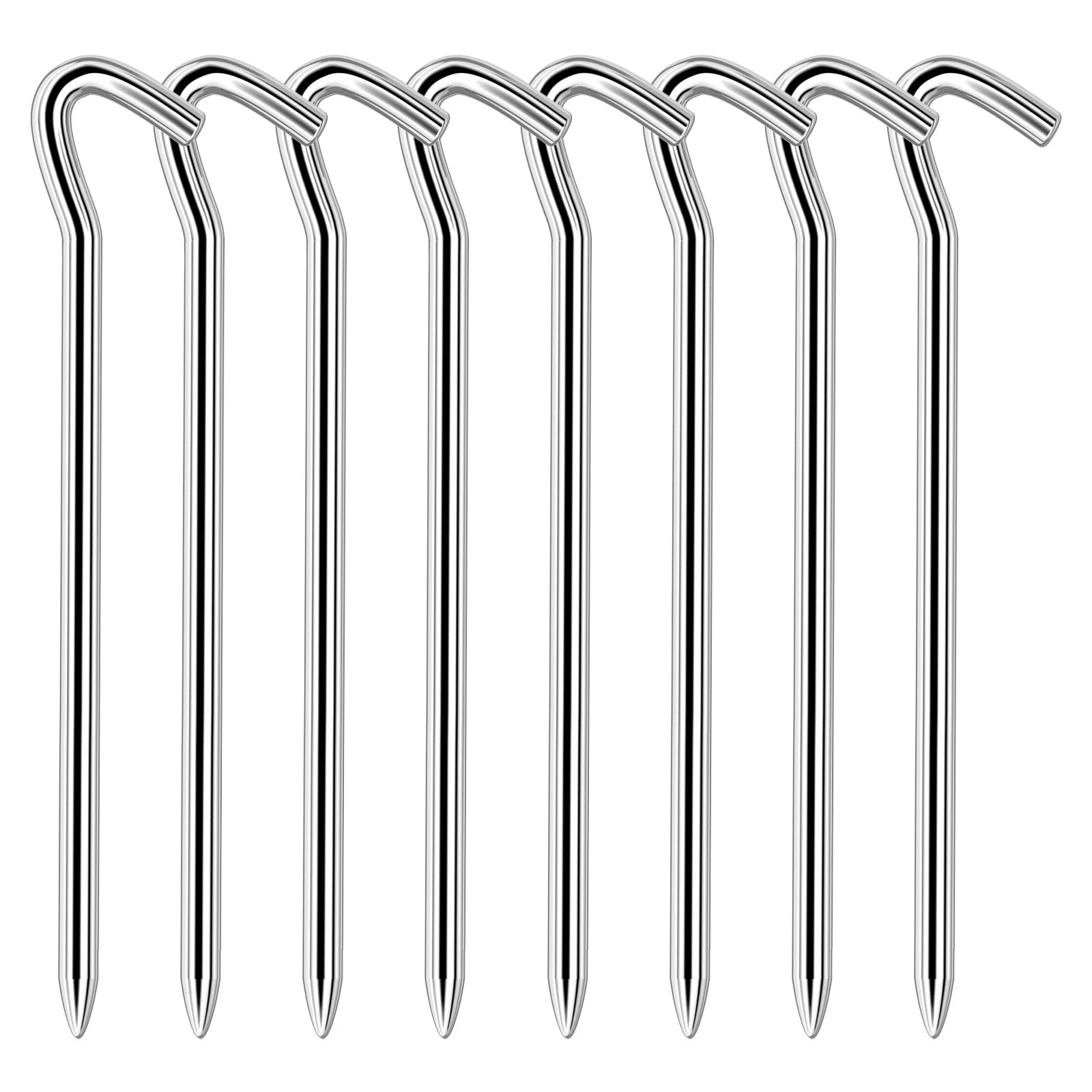 16 Stck Robuste Aluminium Zeltheringe  Lange Erdngel Fr Harte Bden,  Sturm-Sicherheit Camping & Garten