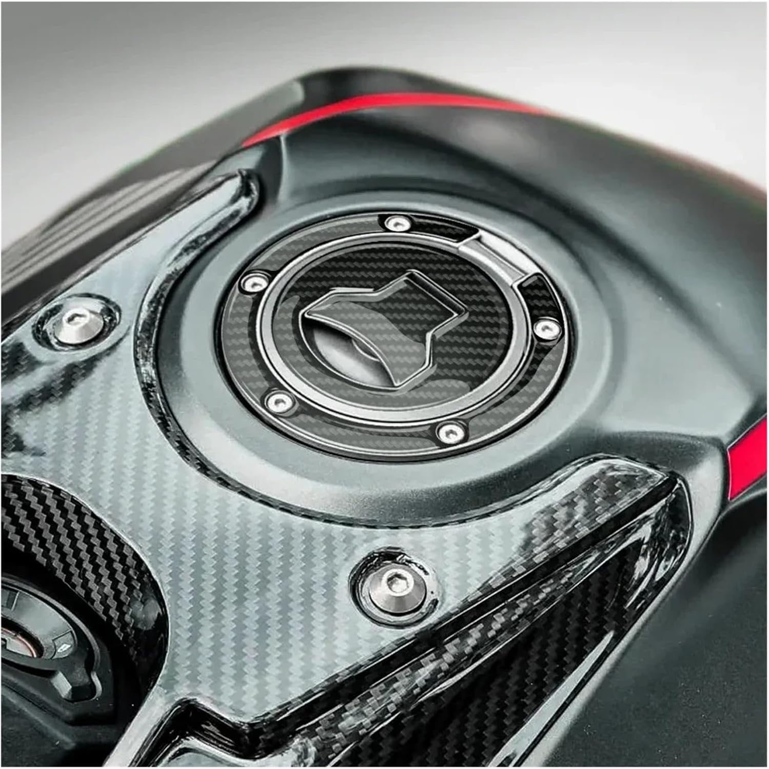 Motorcycle Tank Sticker Transparent Motorcycle Tank Fuel Cap Protection Sticker for H&ON&DA CBR650F/CB500/CB1100 Models from 2014 (5 Holes)