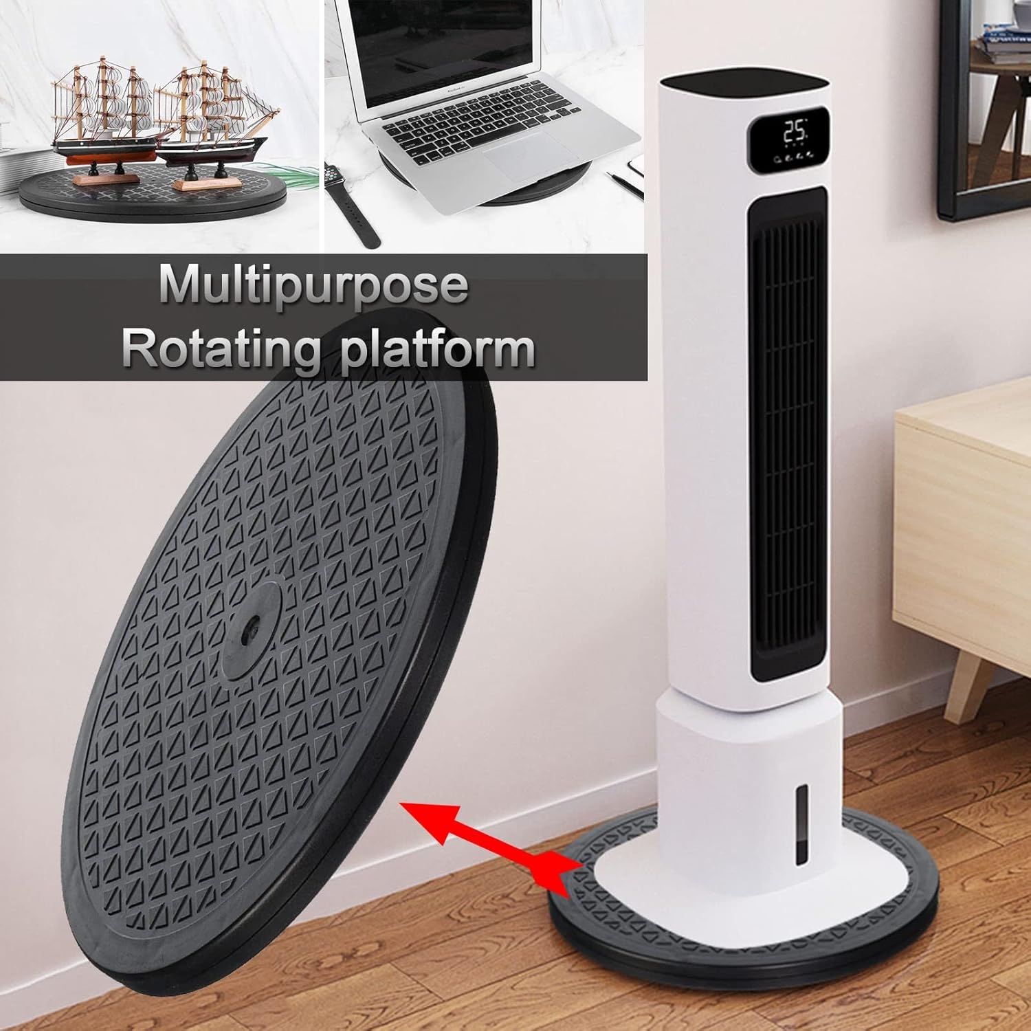 Rotating Swivel Display Stand, Round Airbrush Turn Table, Lazy Susan Rotating Platform, For Use With TV, Computer Monitors, Laptop, Bonsai Plants, Cake Decorating, Hifi Speakers (Size : 30cm)