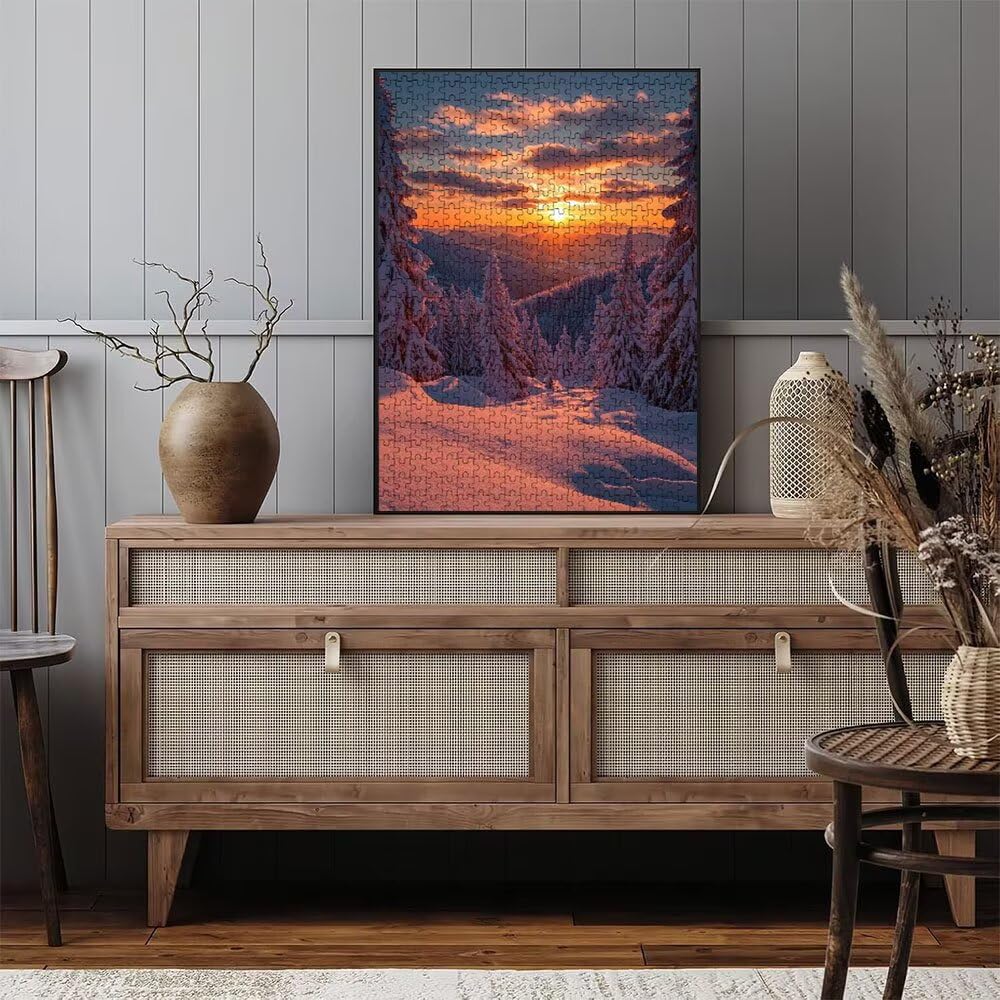 Puzzle 6000 Pezzi, Notte Neve 3D Puzzle per Adulti Impegnativo, Educa Puzzles Artistico, Divertente E Stimolante Puzzles Decorativo per La Famiglia, Regalo e Decorazione Pareti DX0YL6-905